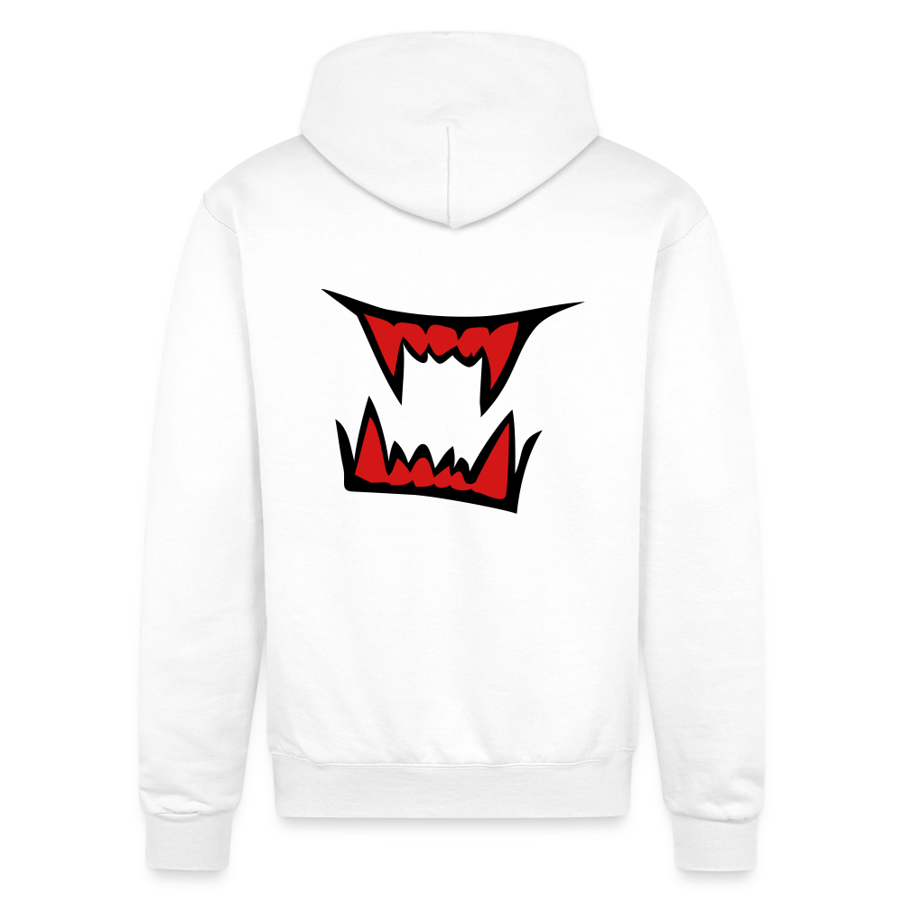 ICYHALLOW SKULL+FANGS HOODIE - white