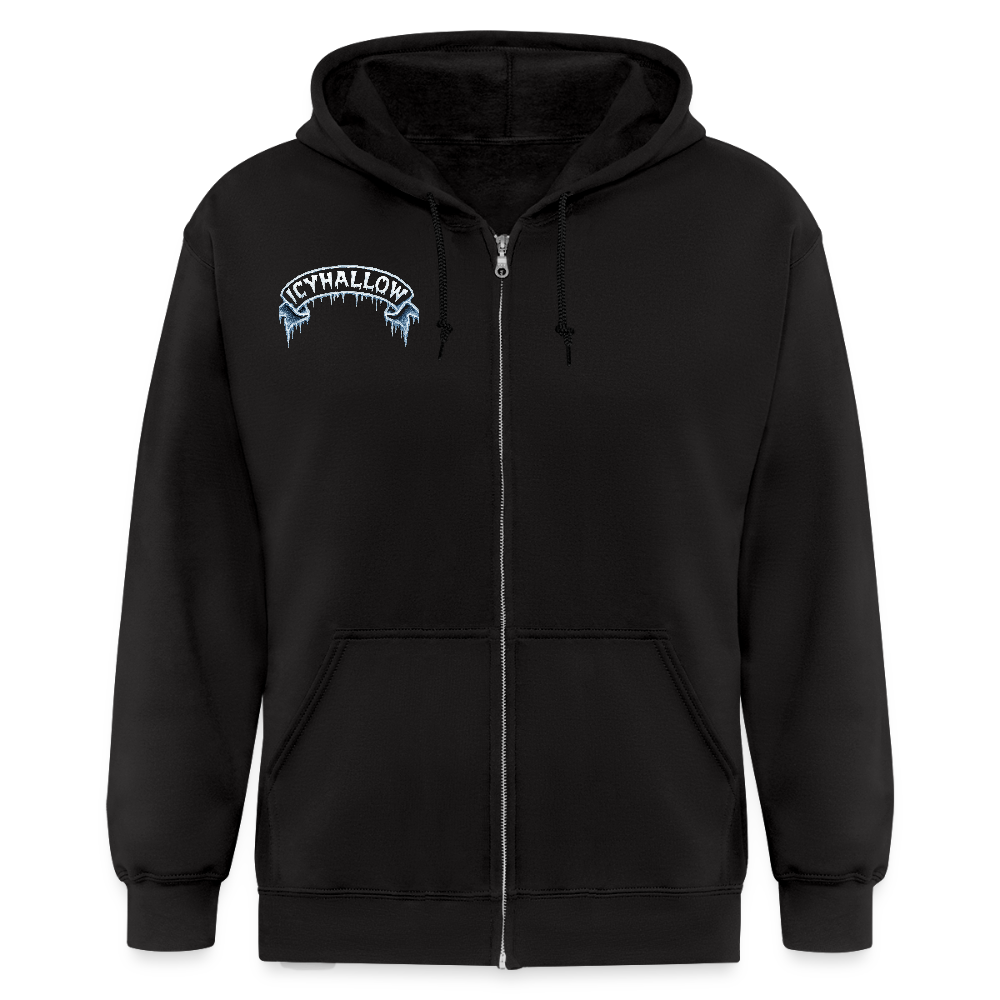 ICY SLEEVES ZIP UP HOODIE - black