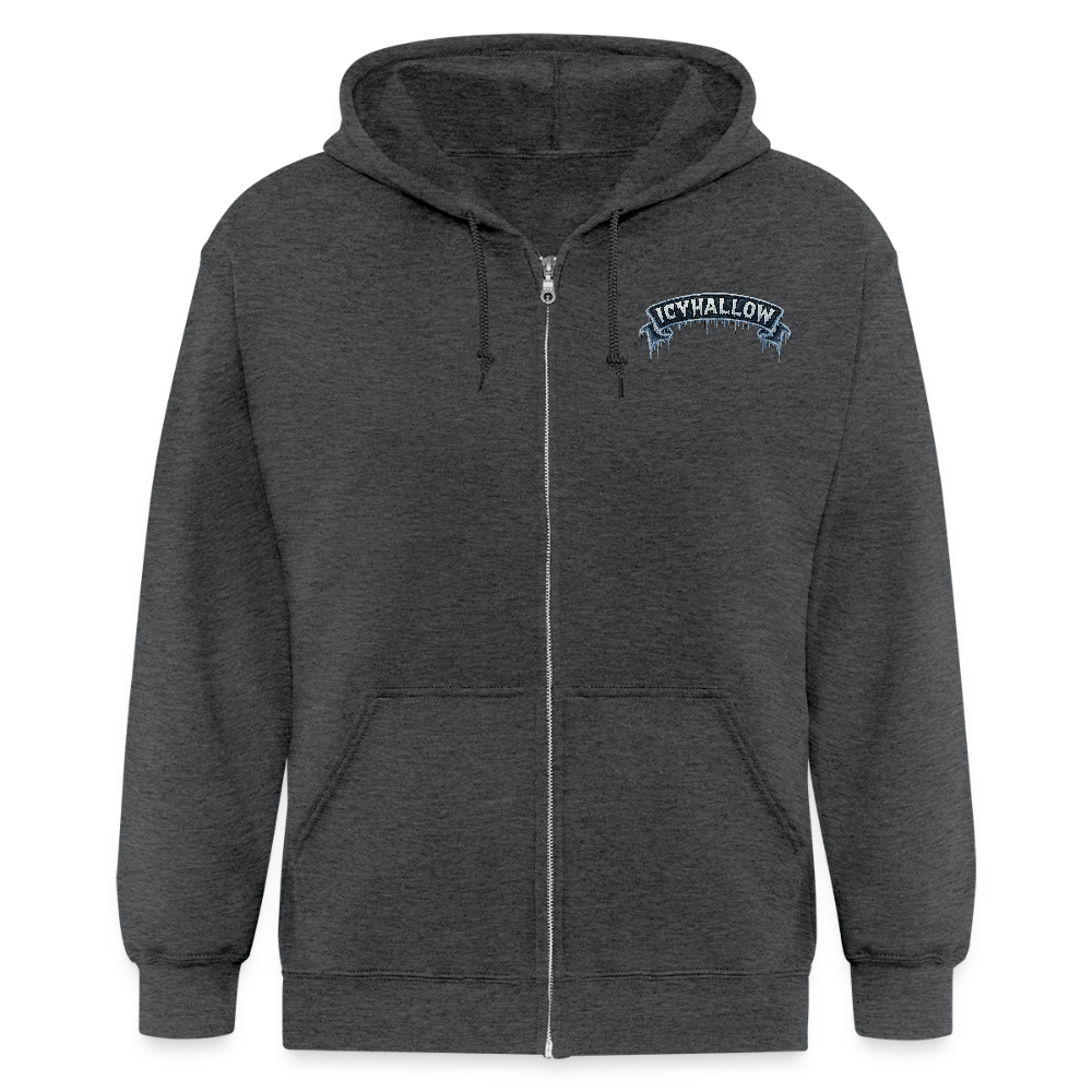 ICY RIBBON ZIP UP - deep heather