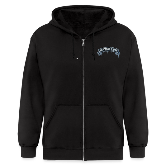 ICY RIBBON ZIP UP - black