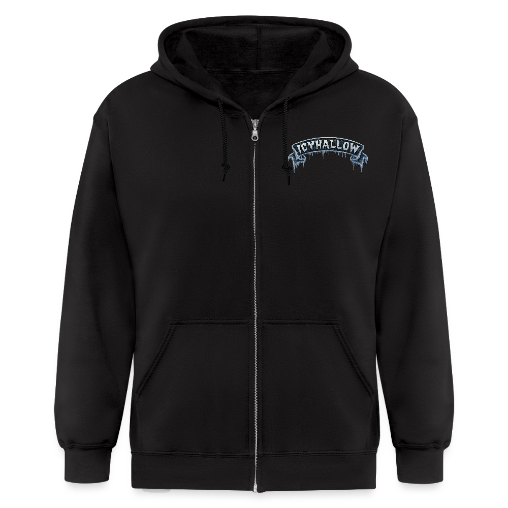 ICY SLEEVES ZIP UP HOODIE - black